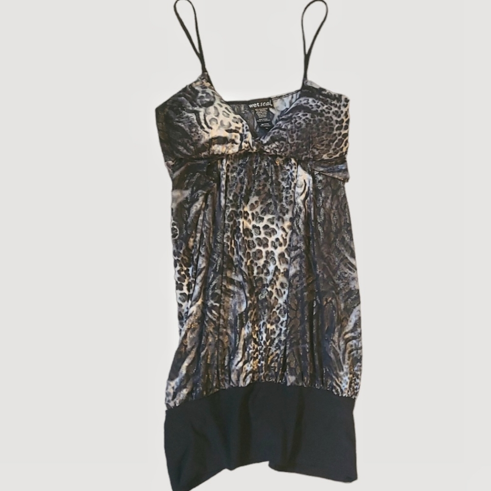 Metallic Animal Print Top
